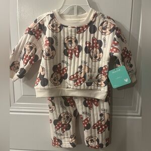 Disney Minnie Mouse Kids Pajama Set - Cream and Red